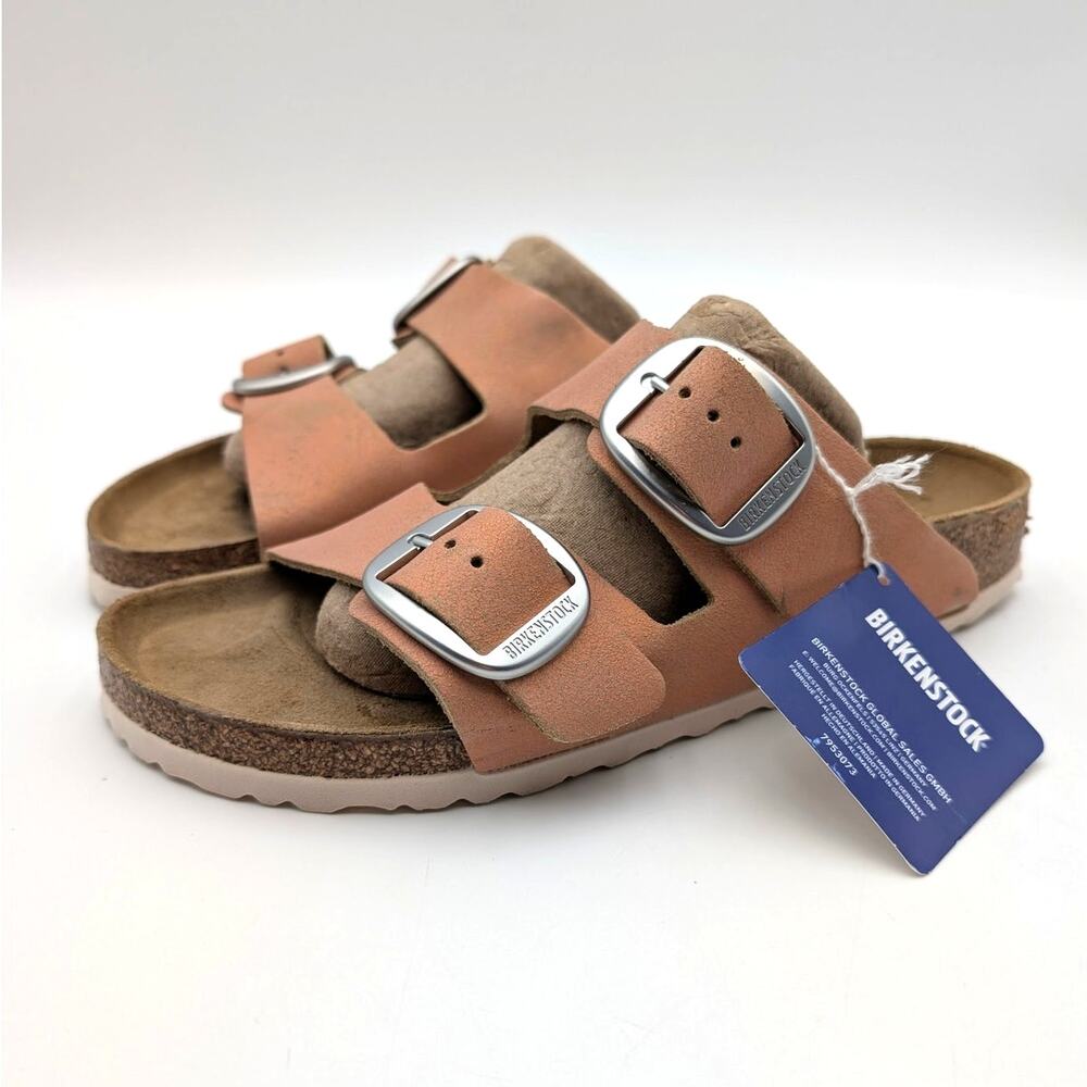 Birkenstock Arizona Big Buckle Sandals Washed Metallic Copper Size USW9/M7 EU40